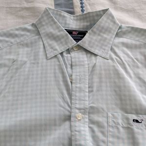 Vineyard Vines light blue gingham shirt